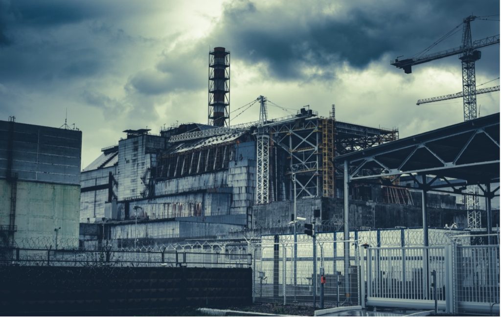 The nearby Chernobyl nuclear Power Plant.